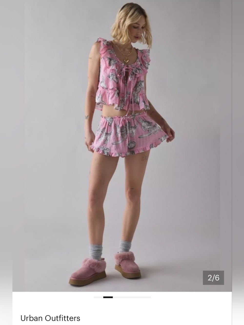 UO Out From Under Kitten Love Sleep Set